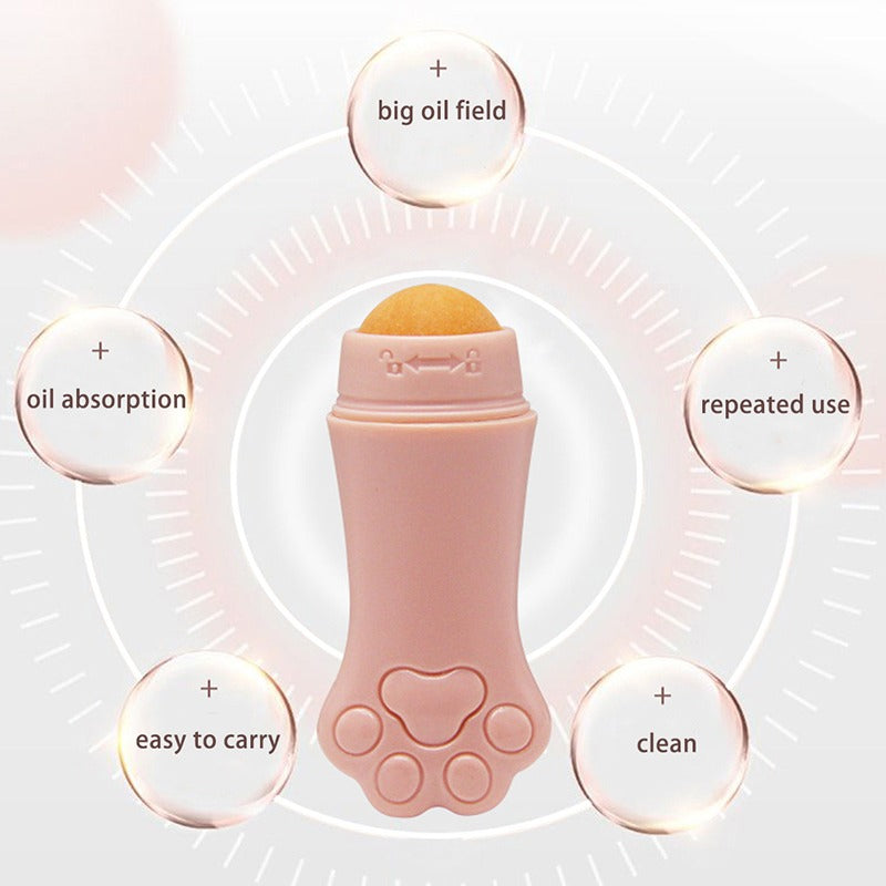 Rose Quartz Oil Absorber Roller