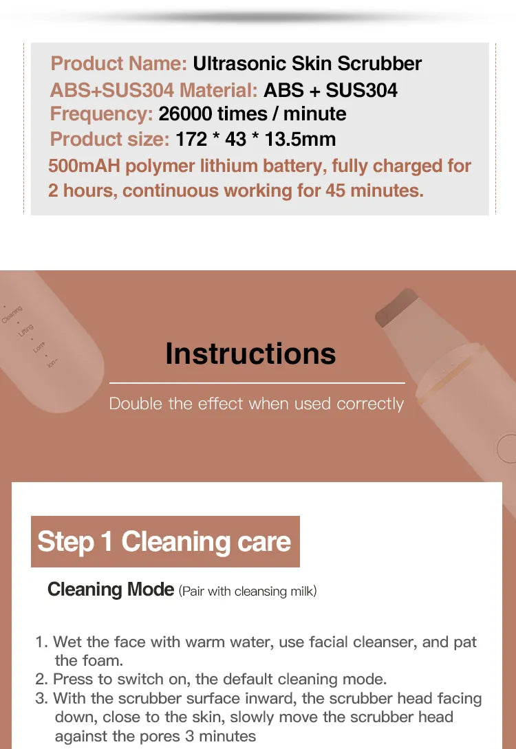 Soth Ultrasonic Vibrating Scrubber