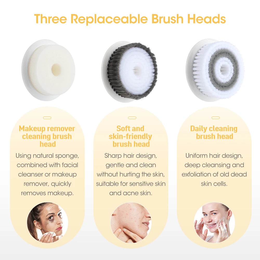 Rotating Ultrasonic Facial Cleanser Brush