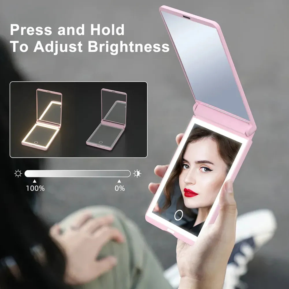 LED Travel Compact Mirror