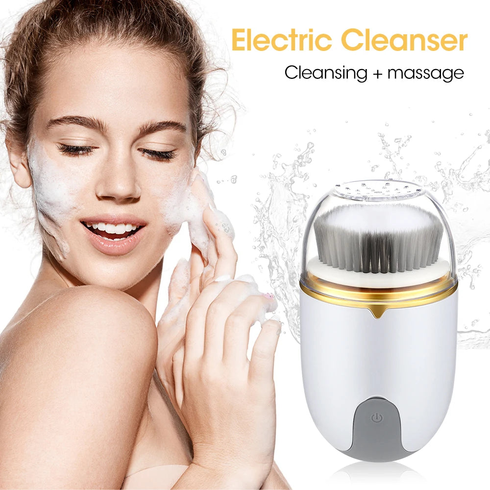 Rotating Ultrasonic Facial Cleanser Brush