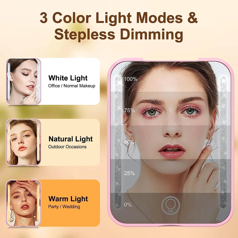LED Travel Compact Mirror