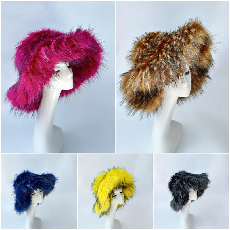 Large Fur Bucket Hat