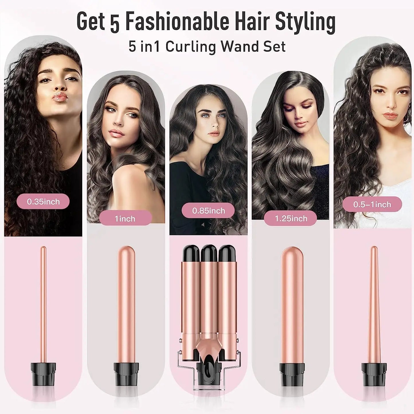 BTop 5 in 1 Crimp Curling Iron