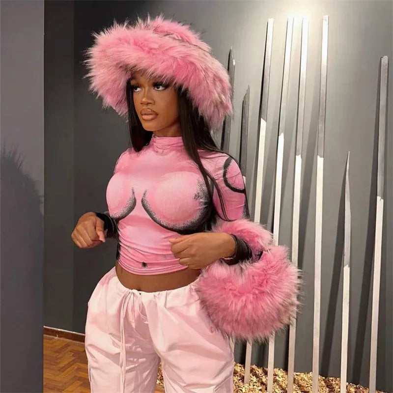 Large Fur Bucket Hat