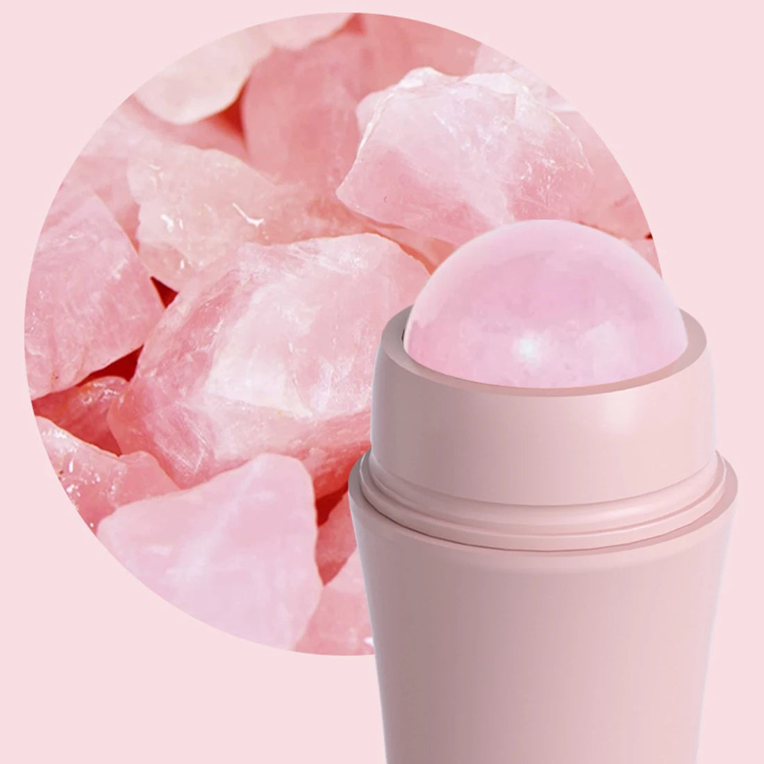 Rose Quartz Oil Absorber Roller