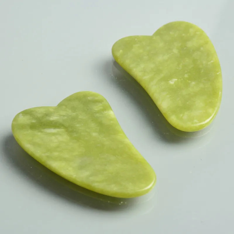Green Gua Sha Face Massage Roller