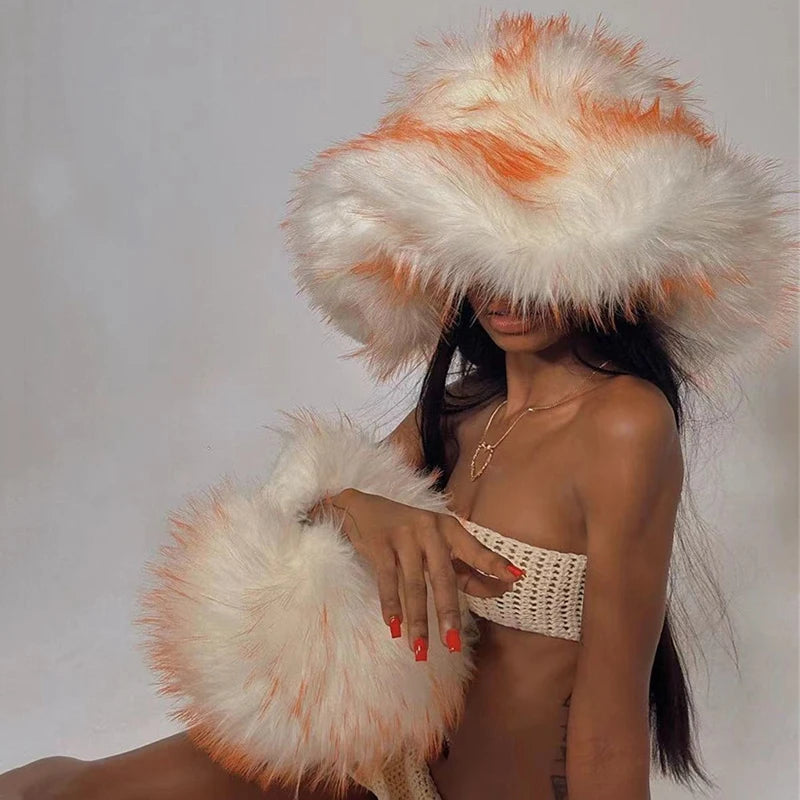 Large Fur Bucket Hat