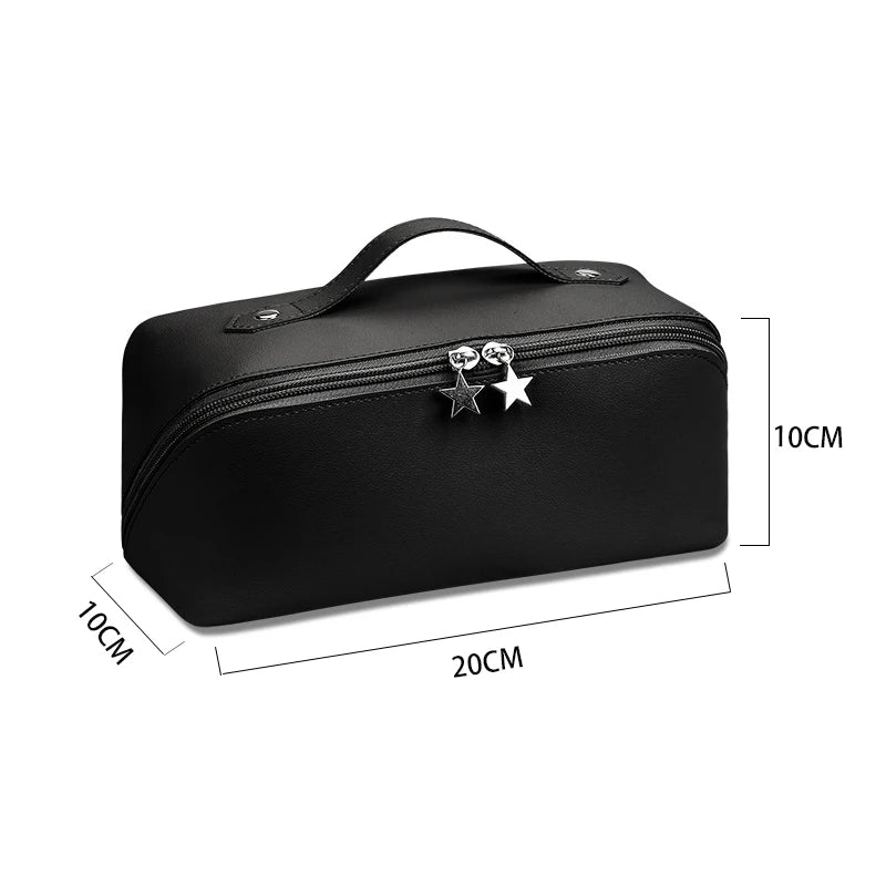 Starry Leather Cosmetics Pouch Bag