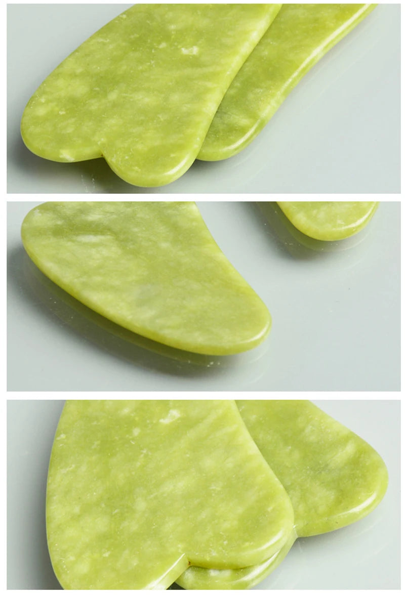 Green Gua Sha Face Massage Roller