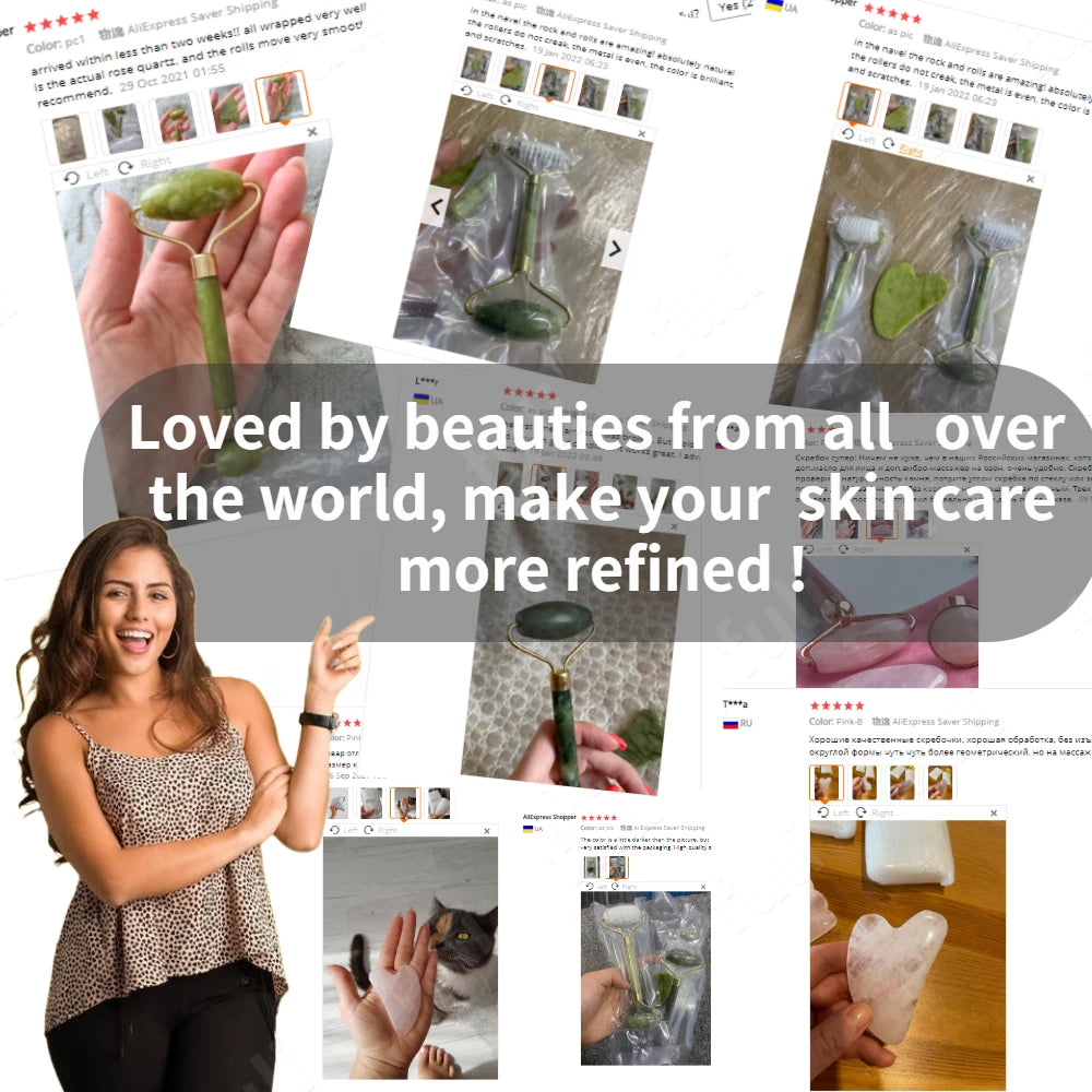 Gua Sha Natural Stone Massage Rollers