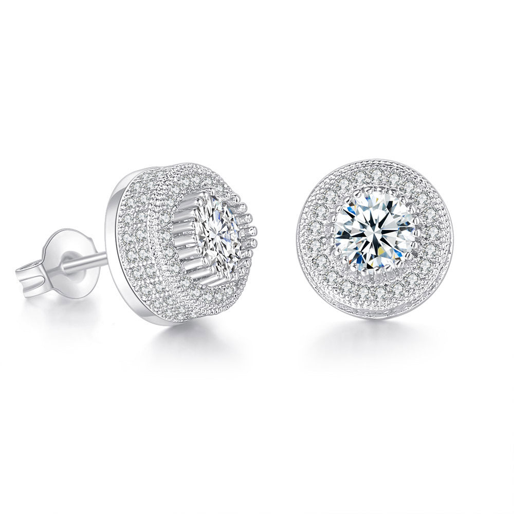 Double Bead Diamond Earrings