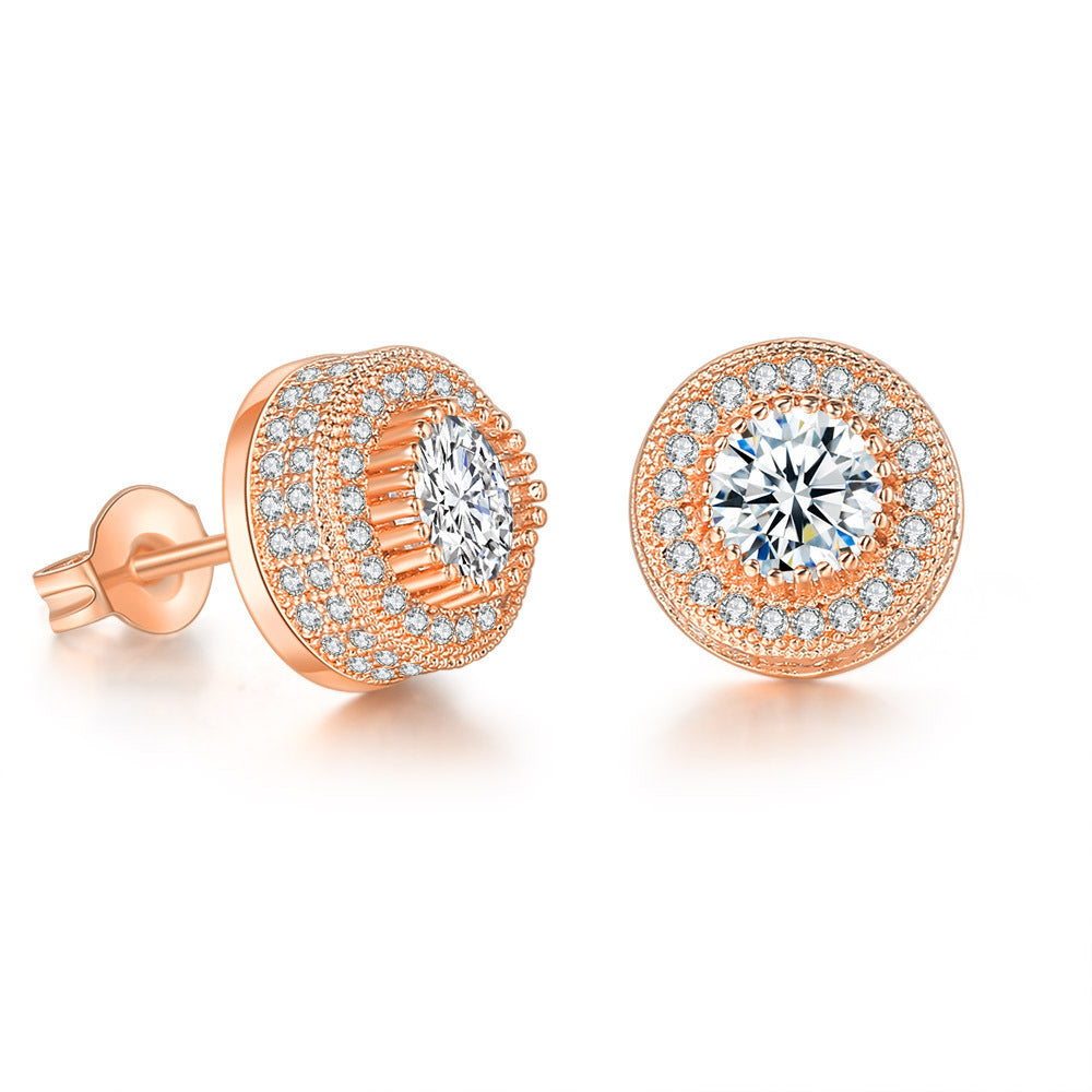 Double Bead Diamond Earrings