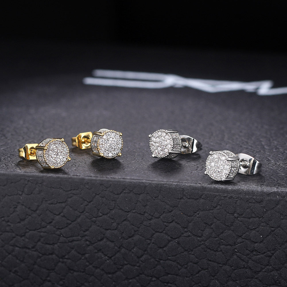 Double Bead Diamond Earrings