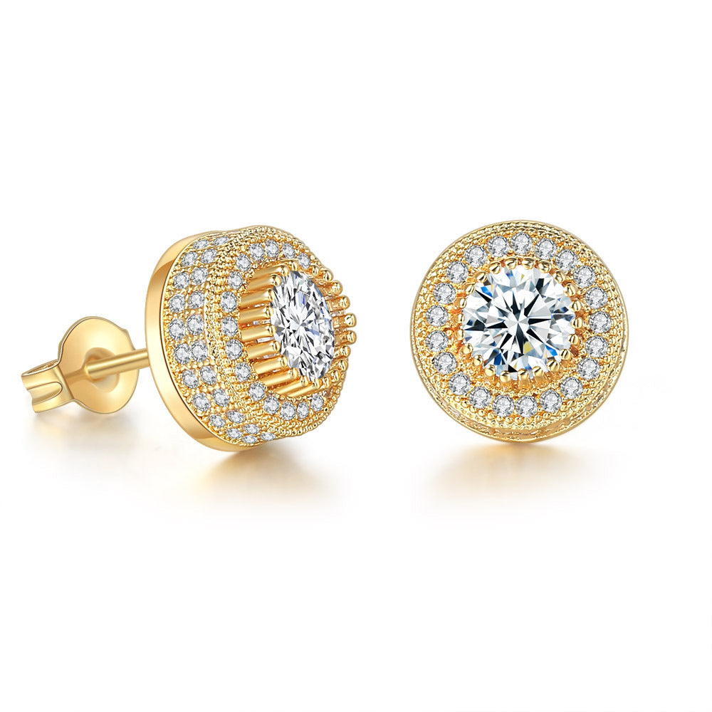 Double Bead Diamond Earrings