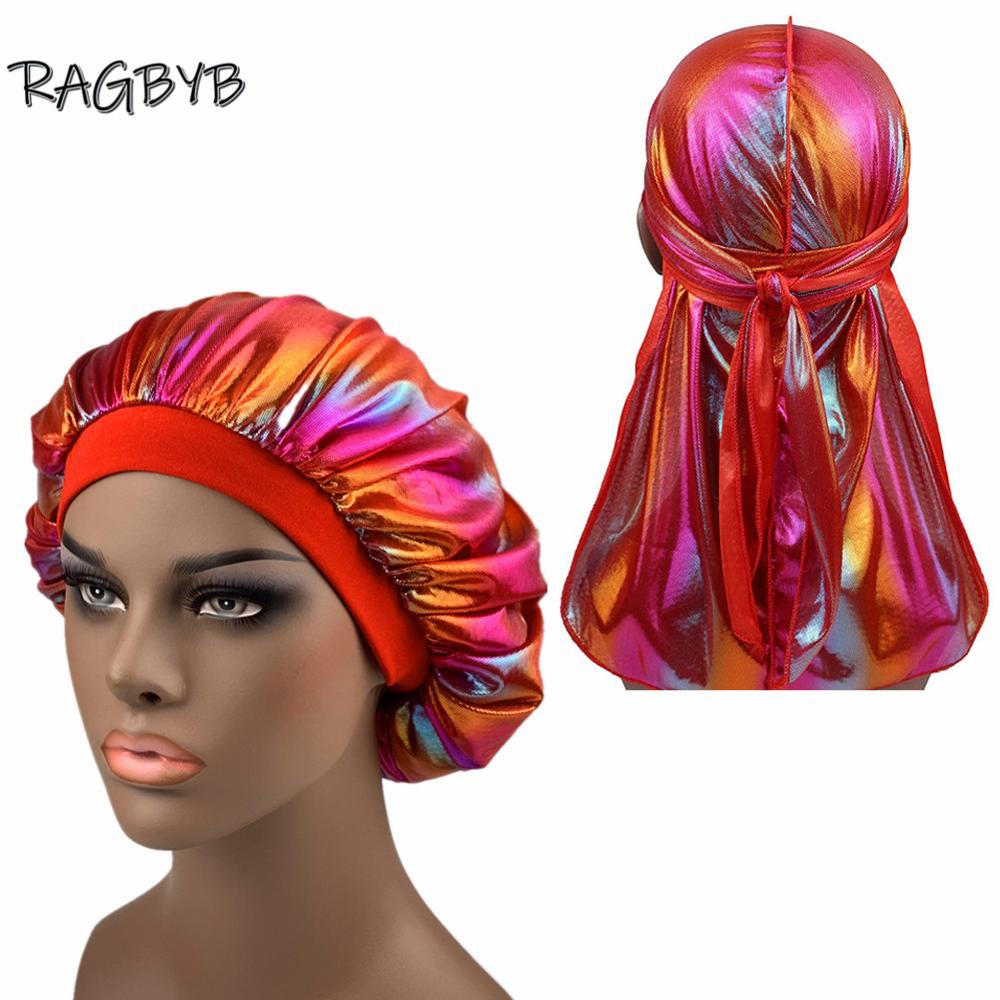 Unisex Holographic Silk Durags & Matching Bonnets