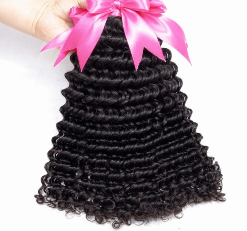 Mongolian Deep Curly Hair Human Hair Bundles