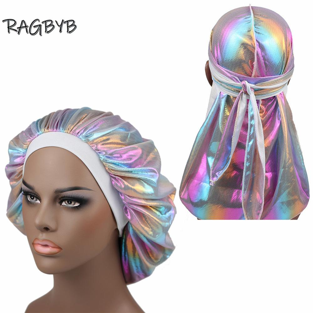 Unisex Holographic Silk Durags & Matching Bonnets