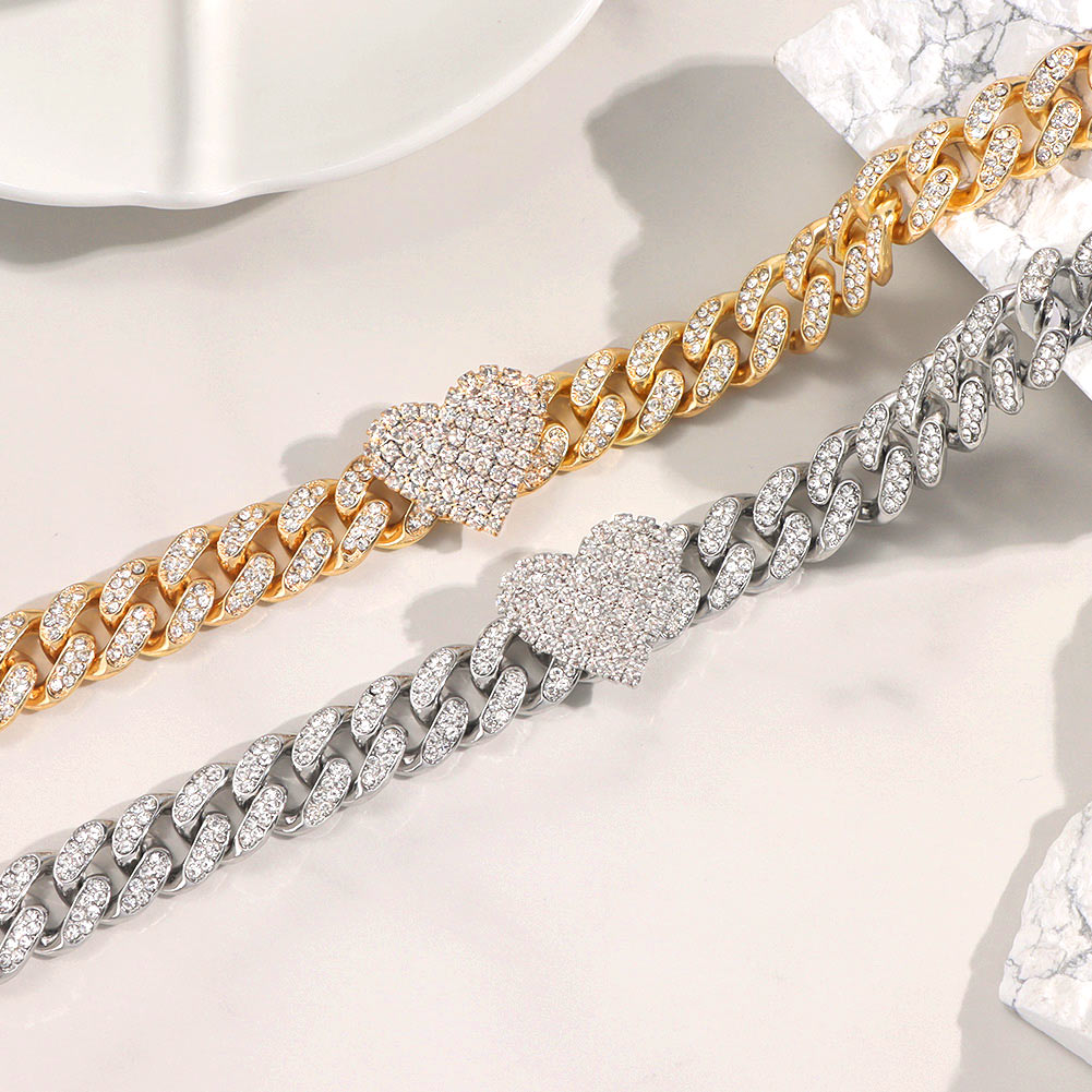 Iced Out Miami Cuban Chain Necklace and Jewelry Sets