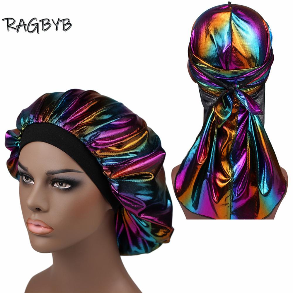 Unisex Holographic Silk Durags & Matching Bonnets