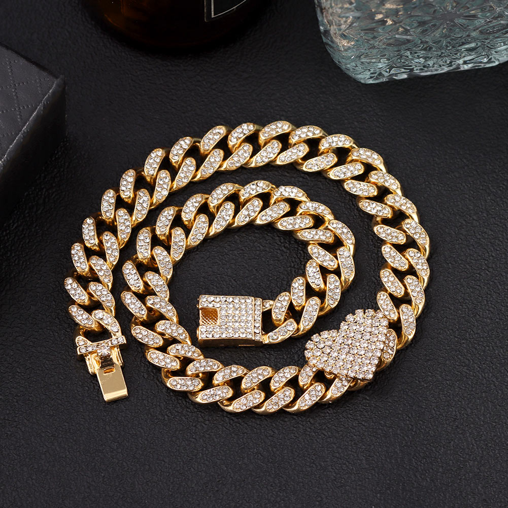 Iced Out Miami Cuban Chain Necklace and Jewelry Sets