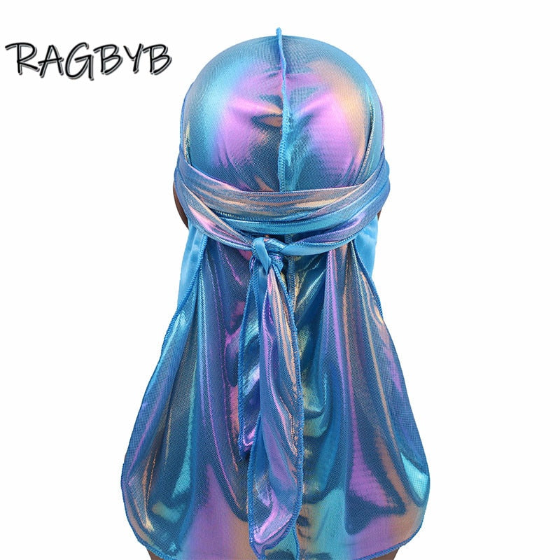 Unisex Holographic Silk Durags & Matching Bonnets