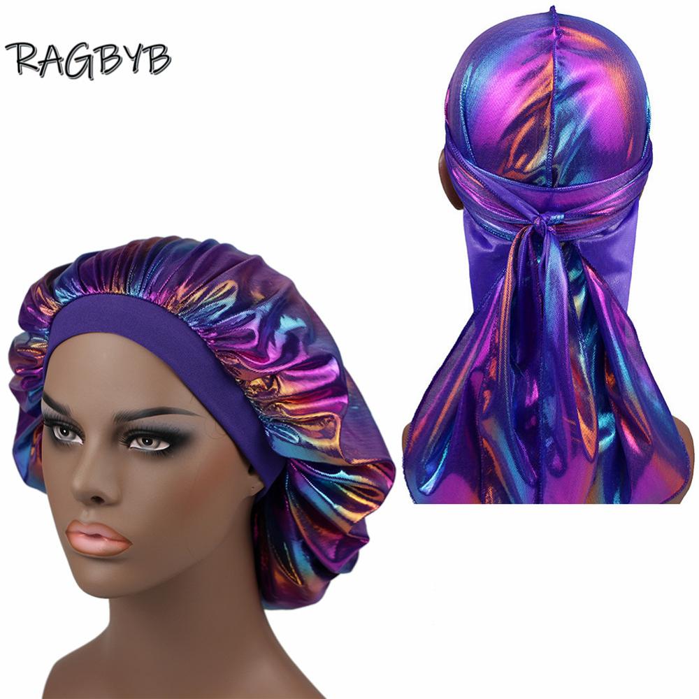 Unisex Holographic Silk Durags & Matching Bonnets