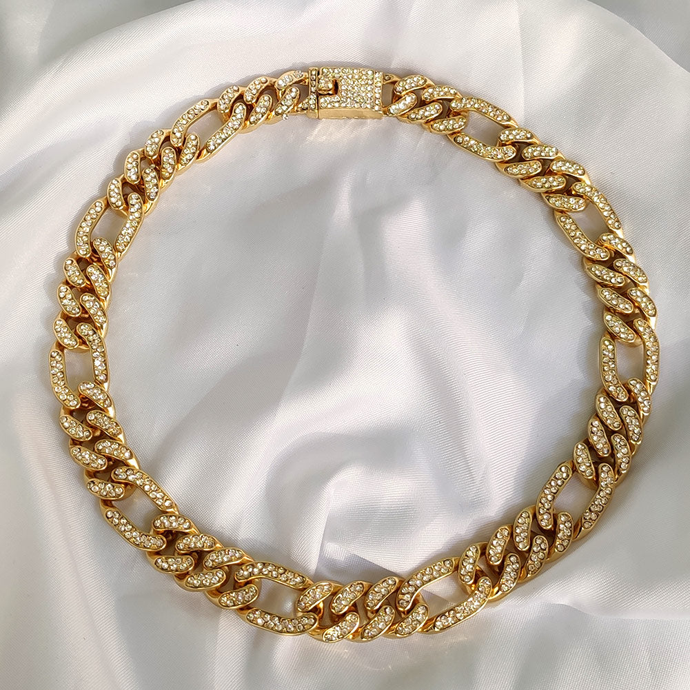 Iced Out Miami Cuban Chain Necklace and Jewelry Sets