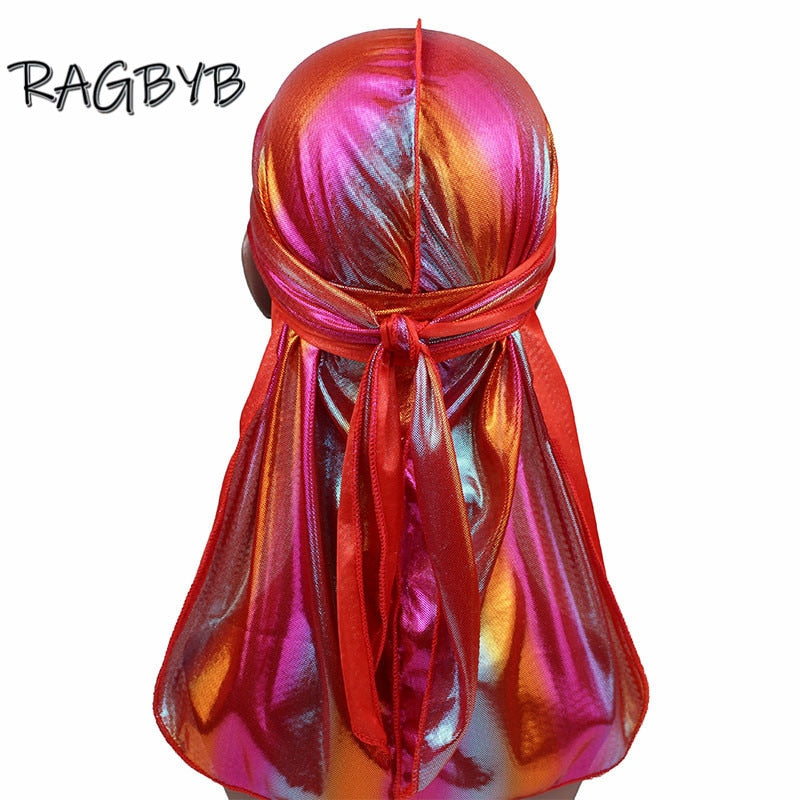 Unisex Holographic Silk Durags & Matching Bonnets