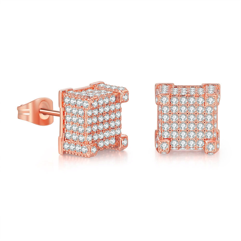Double Bead Diamond Earrings