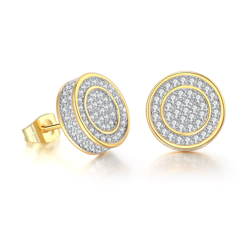Double Bead Diamond Earrings