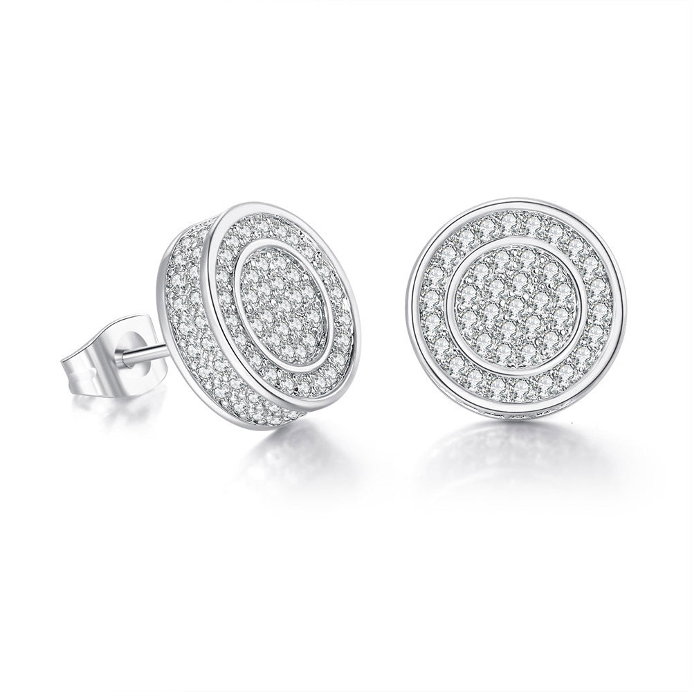 Double Bead Diamond Earrings