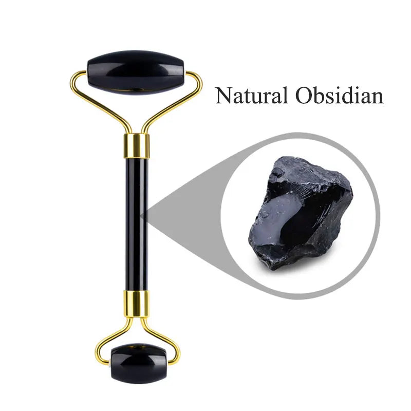 Natural Obsidian Gua Sha Massage Roller
