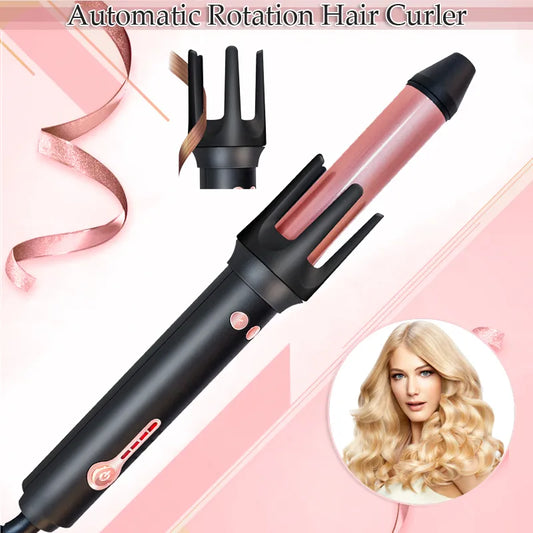 Pink Pro Auto-Rotating Curling Iron