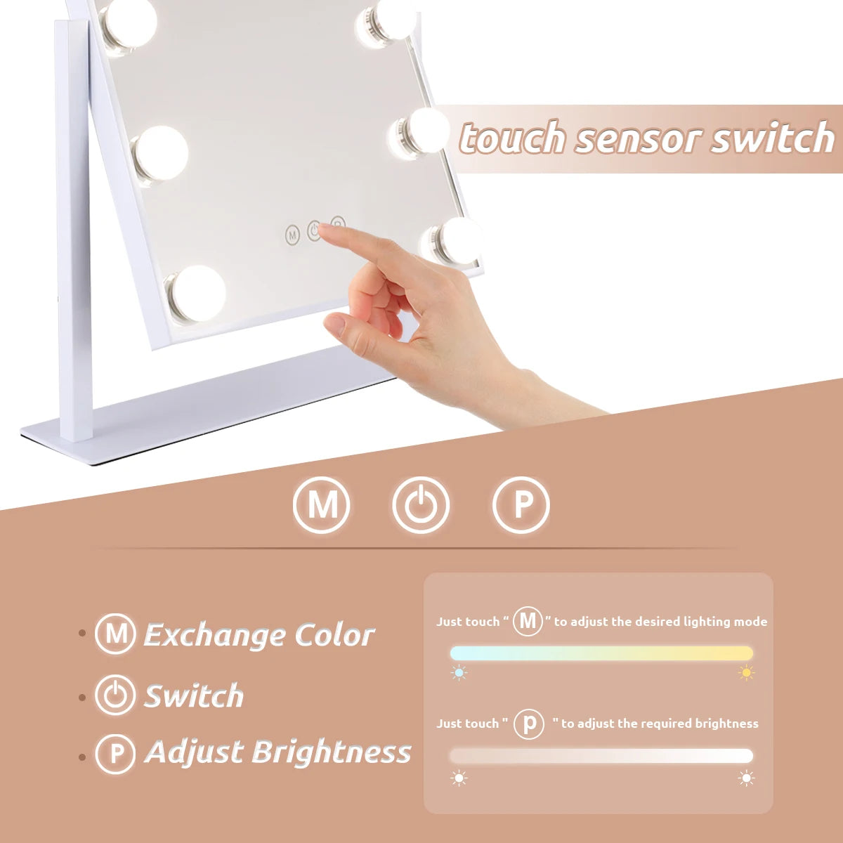 Hollywood Vanity Touch Screen Mirror