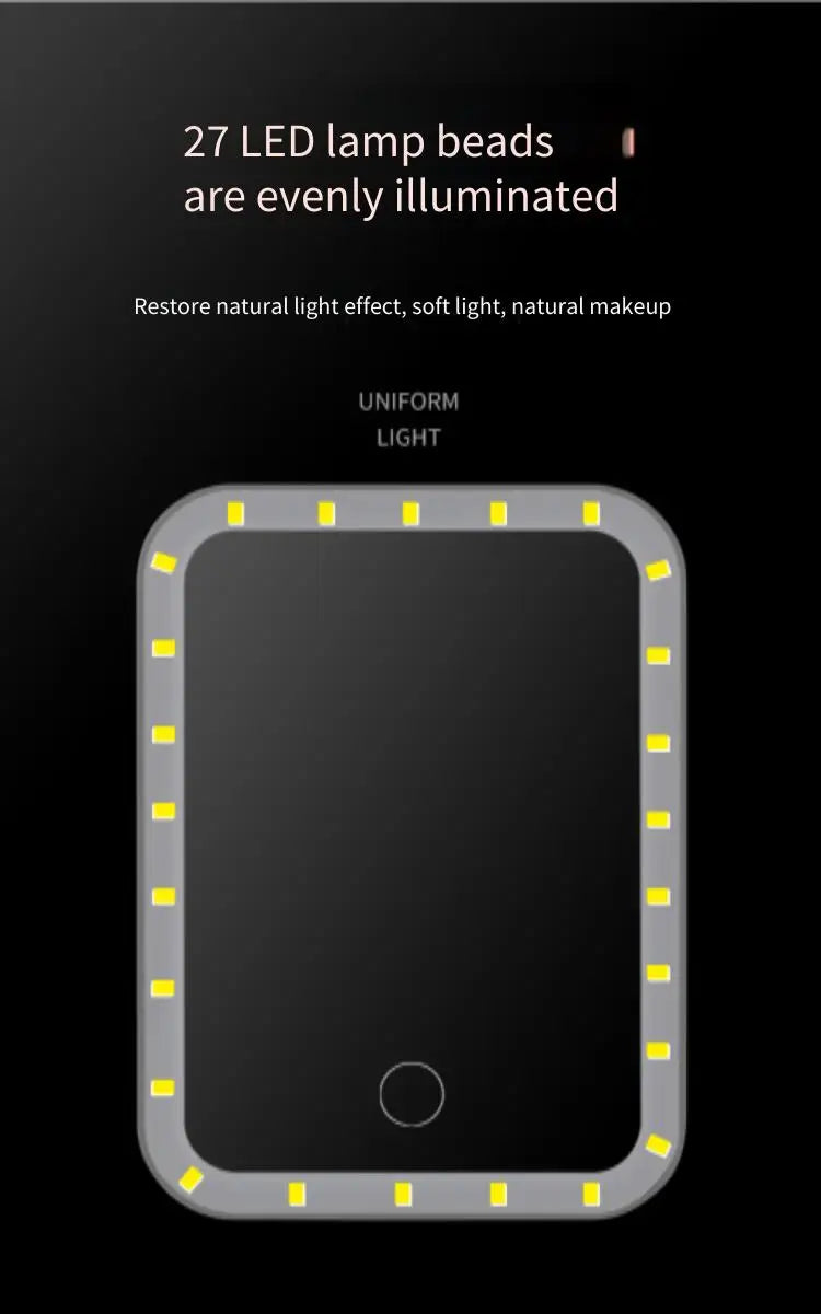 Portable Travel LED Vanity Mirror