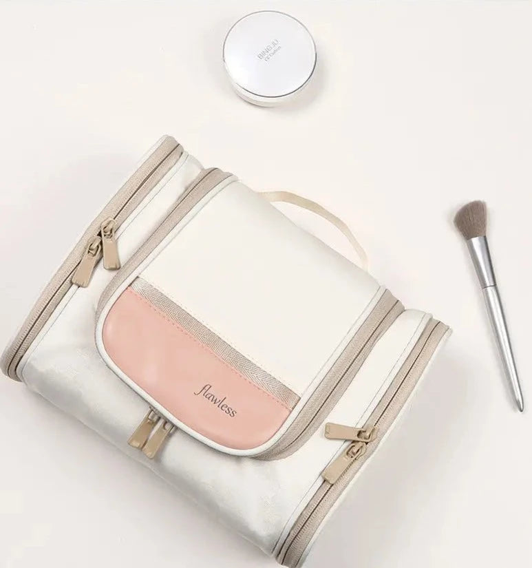 Flawless Leather Travel Cosmetics Bag