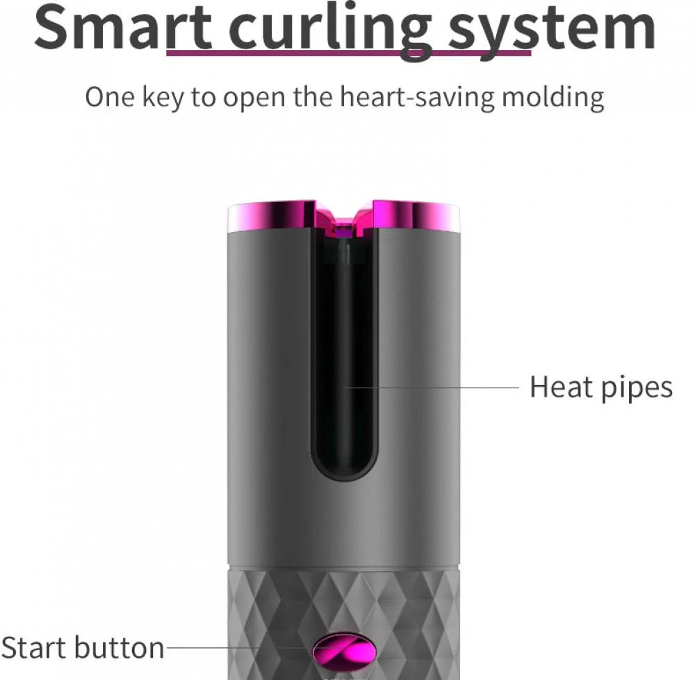 Cordless LCD Curling Iron