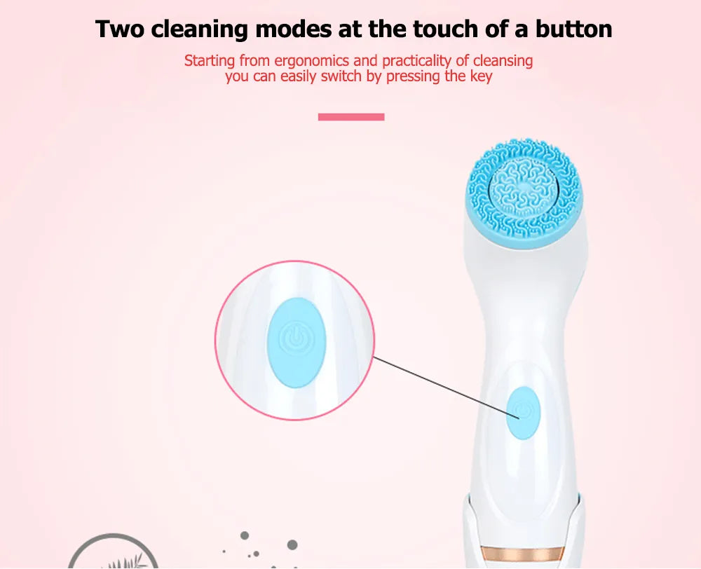 OLO 3 In 1 Silicone Electric Facial Cleansing Brush