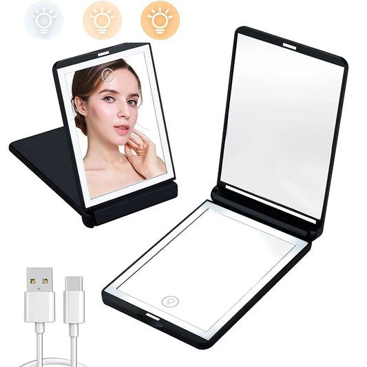 LED Travel Compact Mirror