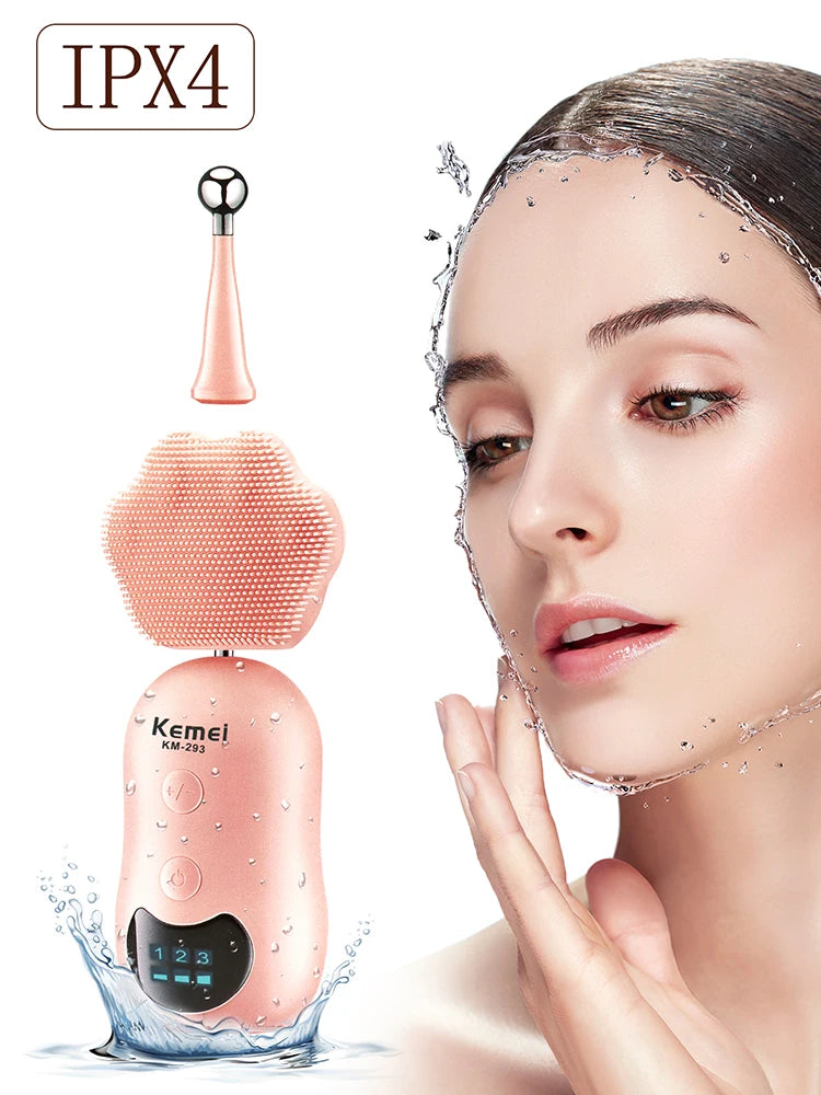 KM 2 in 1 Electric Facial Cleansing Brush