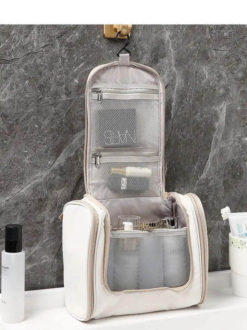 Flawless Leather Travel Cosmetics Bag