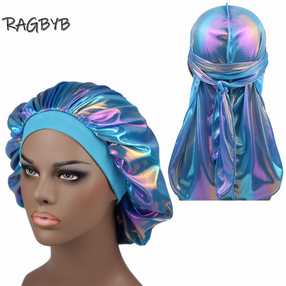 Unisex Holographic Silk Durags & Matching Bonnets