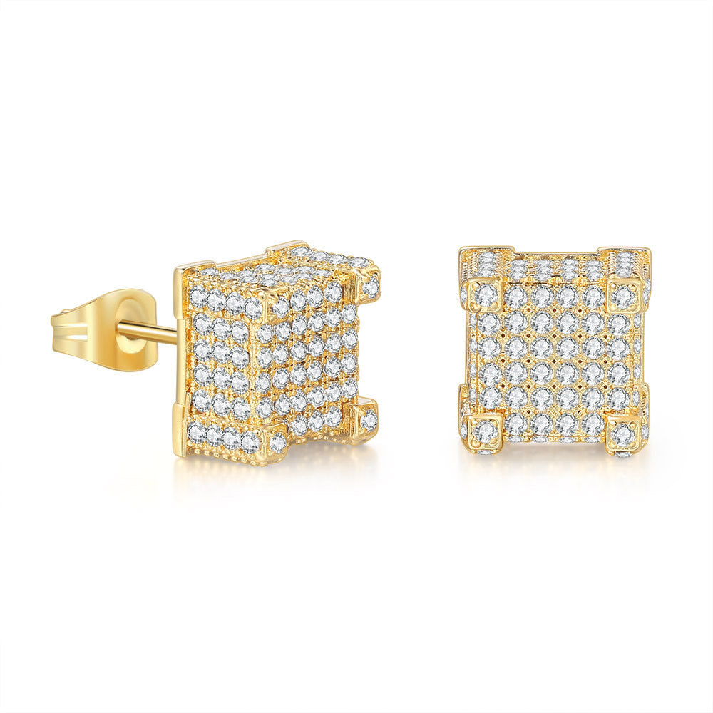 Double Bead Diamond Earrings